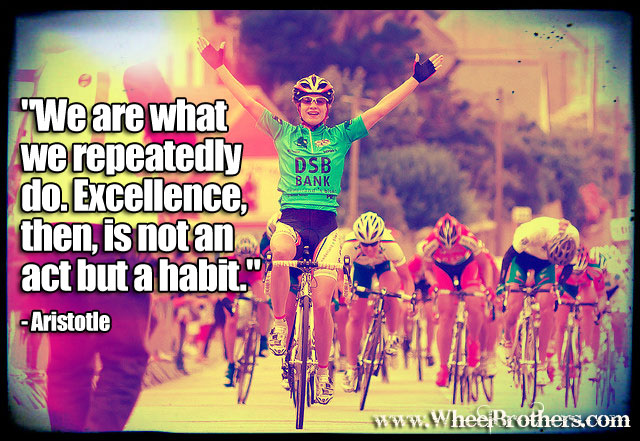 We are what we repeatedly do. Excellence, then, is not an act but a habit