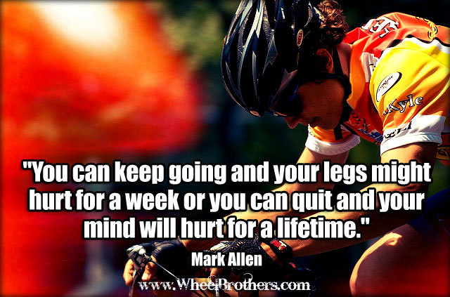 You can keep going and your legs...