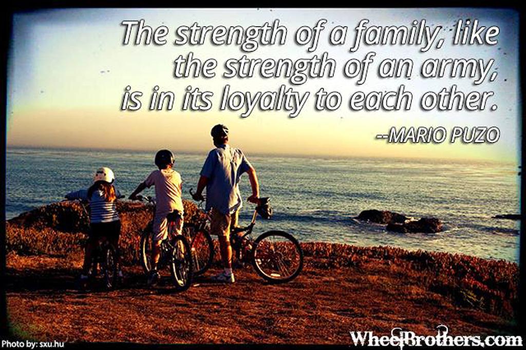 The strength of a family, like the strength of an army...